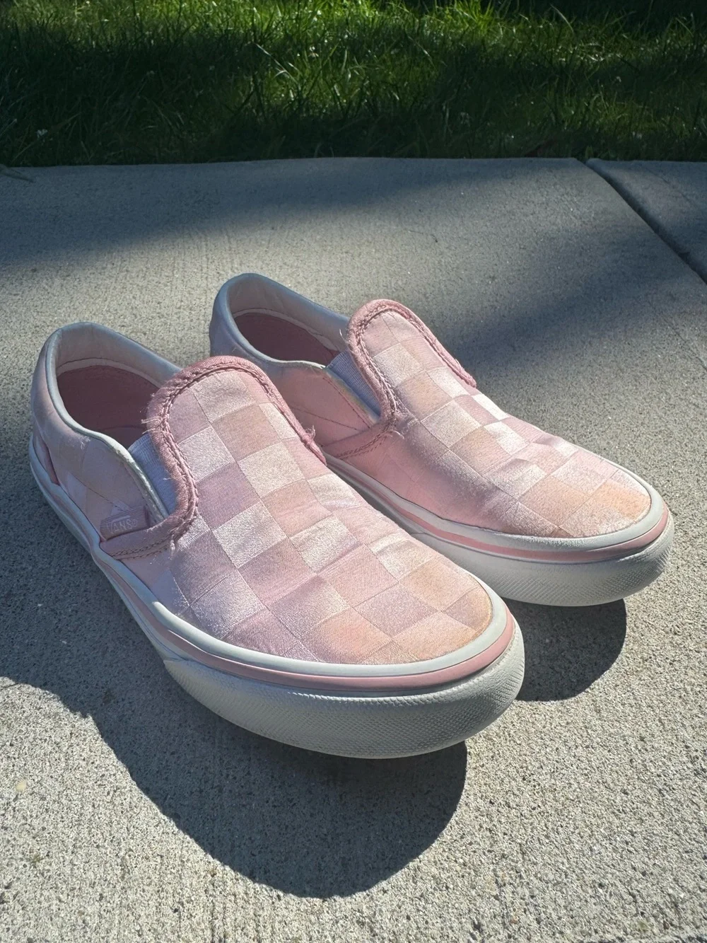 girls Vans slip on sneakers size 2